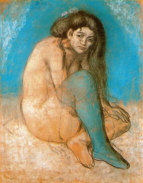 Pablo Picasso Classical Oil Paintings Seated Female Nude